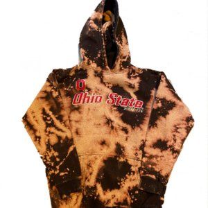 Vintage Acid Wash Ohio State Hoodie, Youth size 10-12, Reworked Vintage, Tie Dye